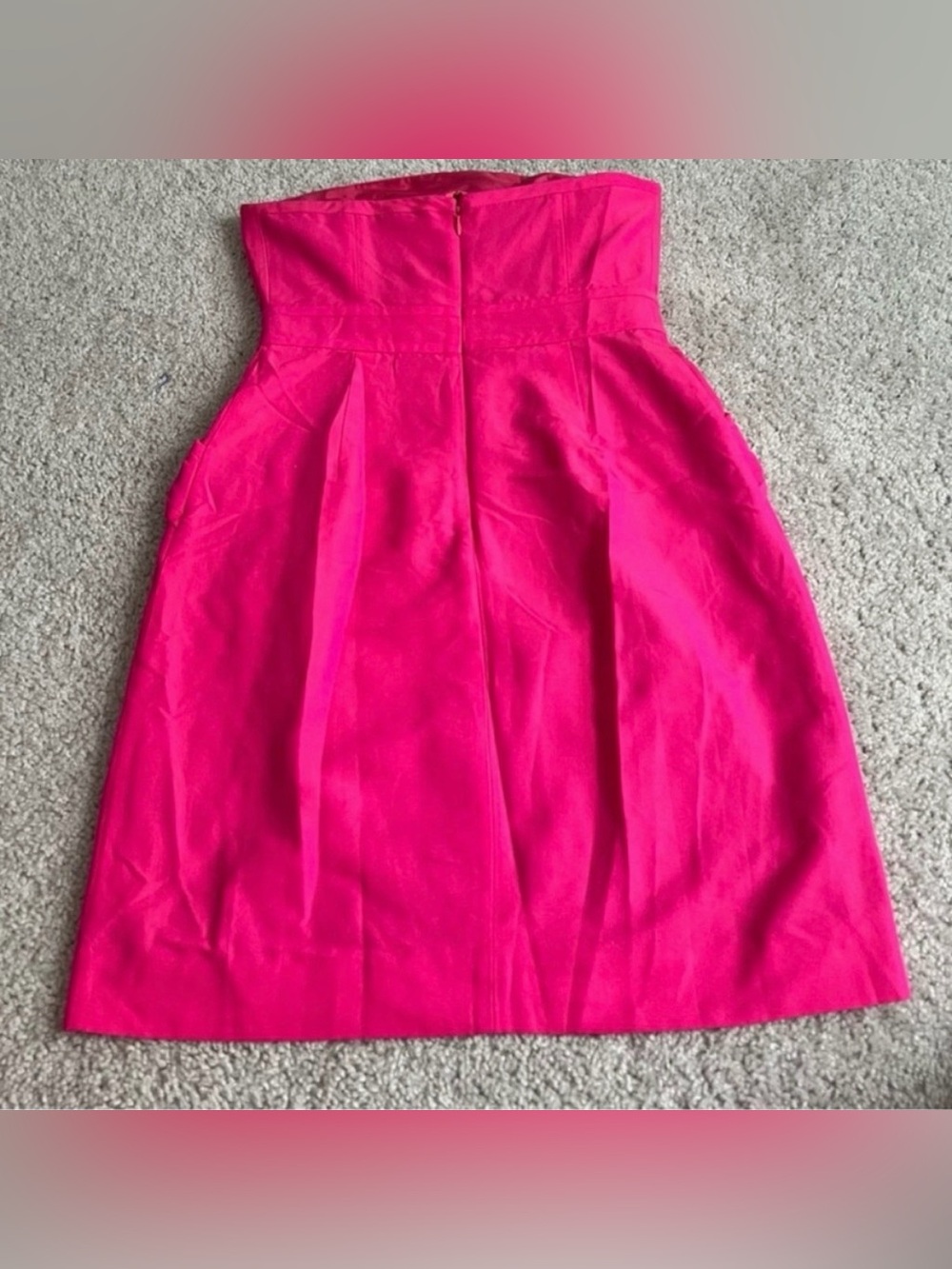 J.Crew Flamenca Strapless Pink Taffeta Cocktail Party Dress Pockets NWT 2 - Picture 3 of 6
